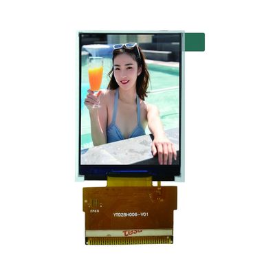 Un buon prezzo. Piccolo schermo LCD da 2,8 pollici a colori TN schermo verticale TFT 240 * 320 interfaccia MCU di risoluzione adatta per la visualizzazione terminale di strumenti e contatori in linea